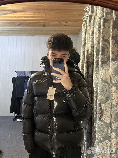 Пуховик Zara x Moncler puffer jacket