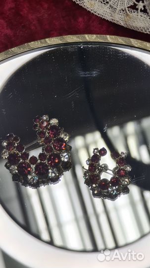 Броши винтажные со стразами