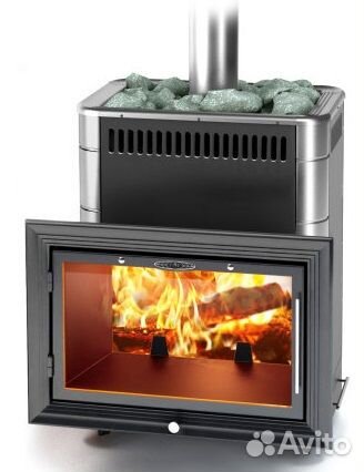 Печь банная Витрувия 2 Inox бсэ антрацит нв тмф