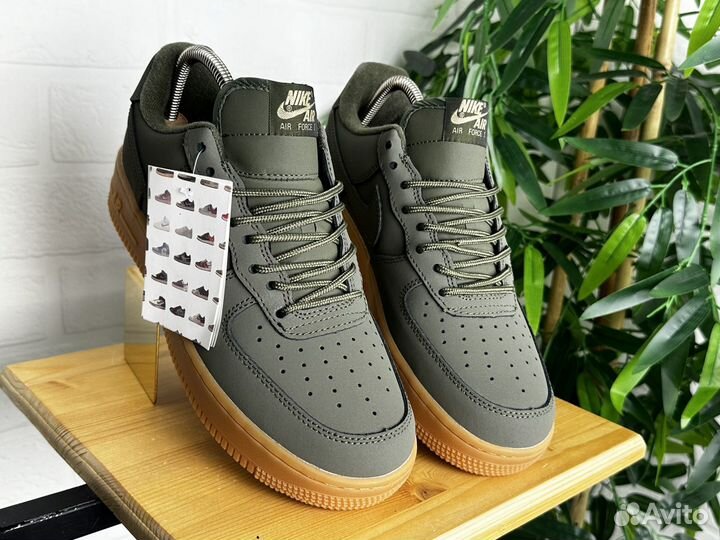 Кроссовки мужские Nike Air Force 1 41-46 зеленые