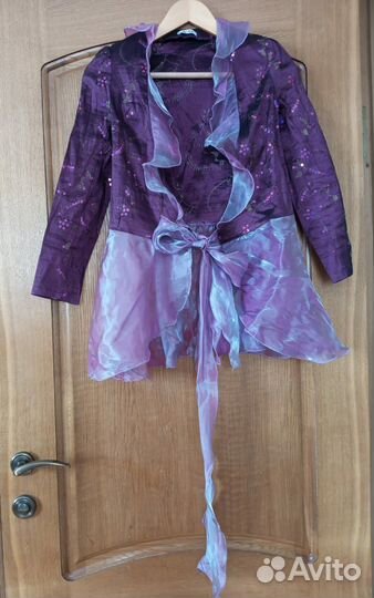 Пиджак карнавальный на девочку 12 лет со стразами