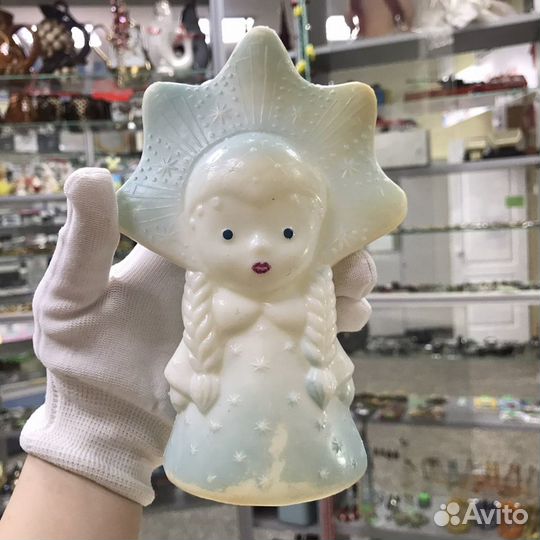 Советская Снегурочка Игрушка Дутый Пластик СССР