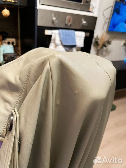 Тренч бирюзовый из экокожи 54 размер