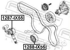 Ролик обводной приводного ремня hyundai IX55 07