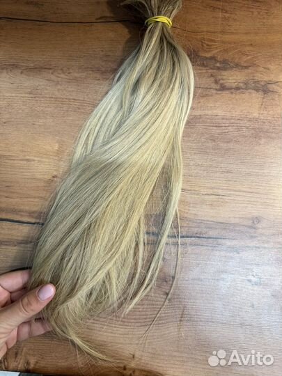 Волосы для наращивания 40 см блонд