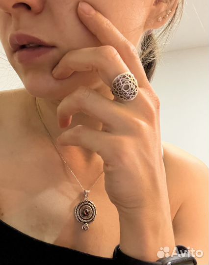 Серебряное Кольцо 7 чакра Сахасрара