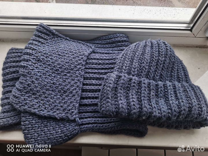 Женский шарф и шапка зима