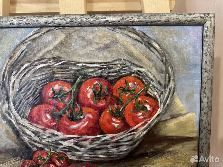 Картина для интерьера «Натюрморт с помидорами»