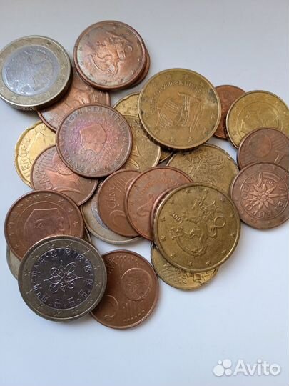Монеты Евро и евроценты разных стран