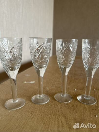 Хрустальные рюмки на ножке СССР
