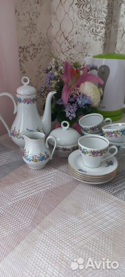 Кофейный сервиз фарфор гдр