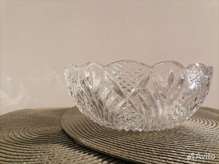 Хрустальный салатник хрустальная ваза СССР