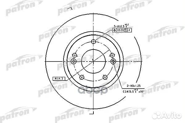 Диск тормозной передний 517123B000 PBD4291 patron