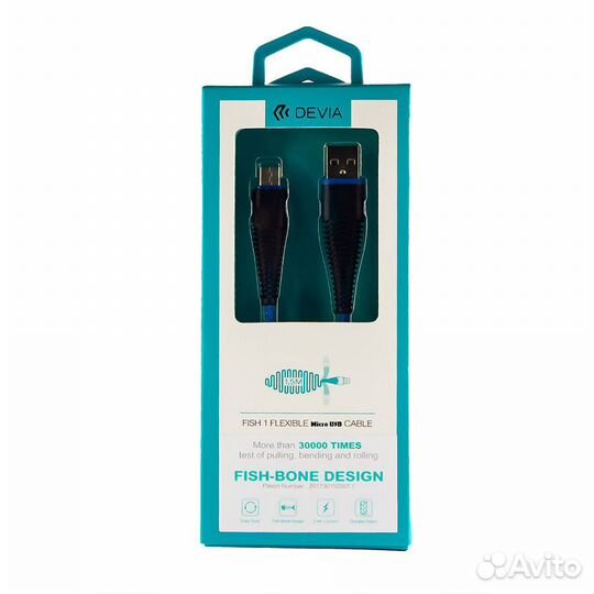 Кабель Devia Fish 1 Micro USB Cable - Blue