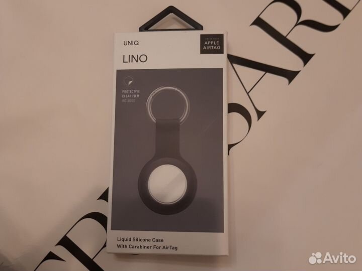 Чехол для AirTag Uniq Lino для Apple AirTag, серый