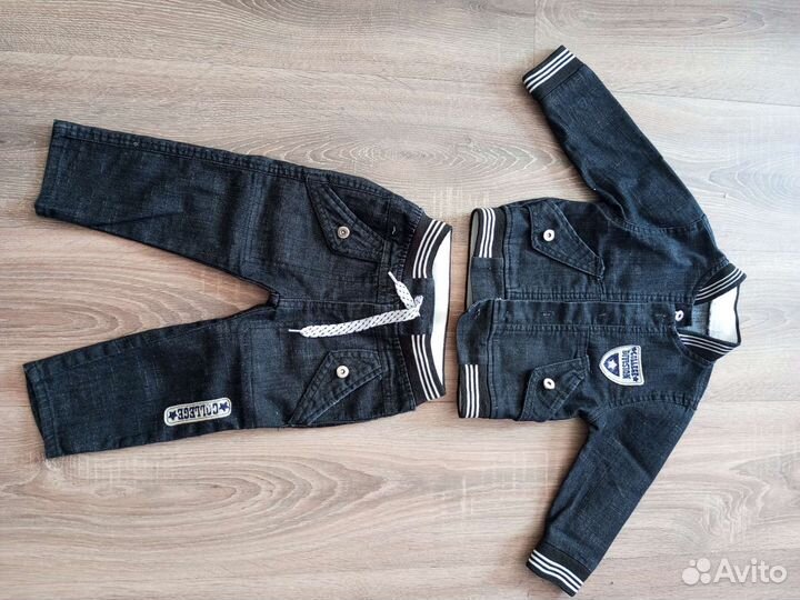 Джинсовый кастюм на мальчика 86р