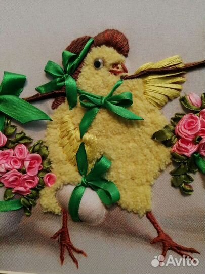 Картина (лентами ) *Пасхальный цыпленок *