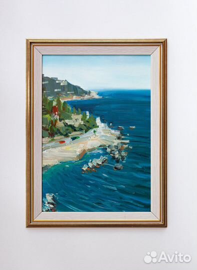 Картина маслом солнечный пейзаж Симеиза