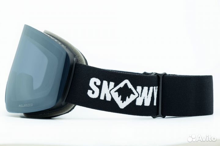 Маска Snowy aura Black Polarized :pol blue S3+S0