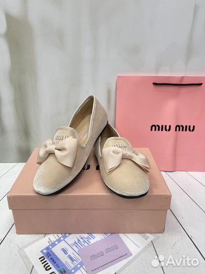 Лоферы miu miu 3 цвета