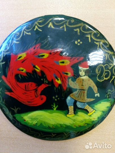 Брошь Палех Жар птица СССР