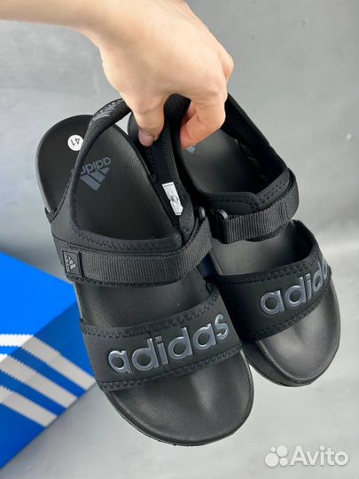 Мужские сандалии Adidas new с серым лого