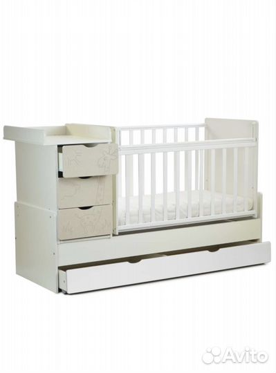 Детская кроватка трансформер с маятником