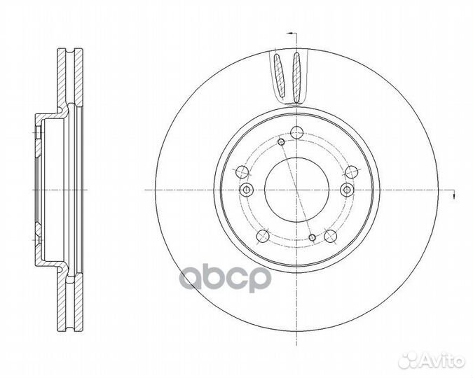 Диск тормозной вентилируемый G-brake GR-20603