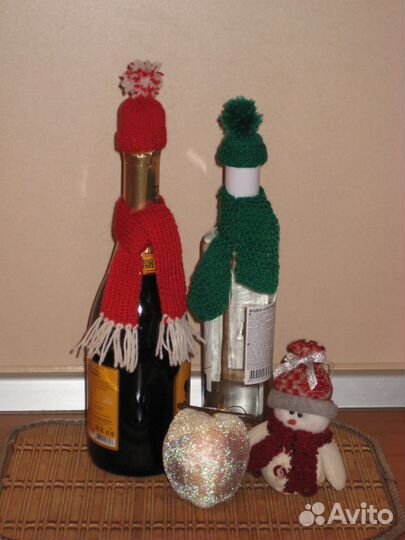Одежка для бутылочек (новогоднее оформление)