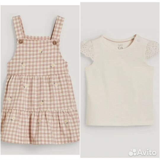 Новый комплект, футболка и сарафан hm 68