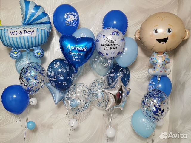 Воздушные шары гелиевые шары на выписку из Роддома