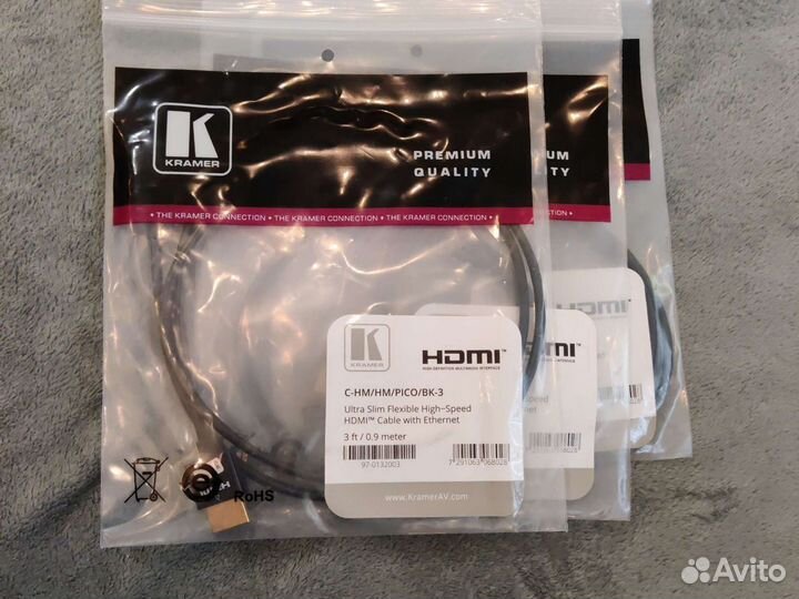 Кабель hdmi-hdmi 4K/60 (4:4:4) 0,9m