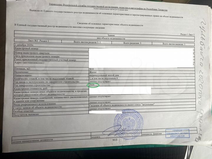 Дом 50,8 м² на участке 12 сот.