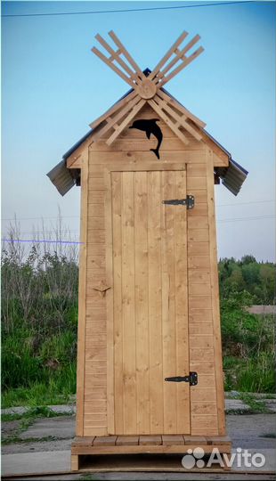 Дачный туалет деревянный HAT113