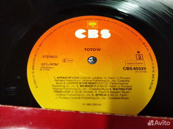 Toto фирменный винил пластинки 1981 1982