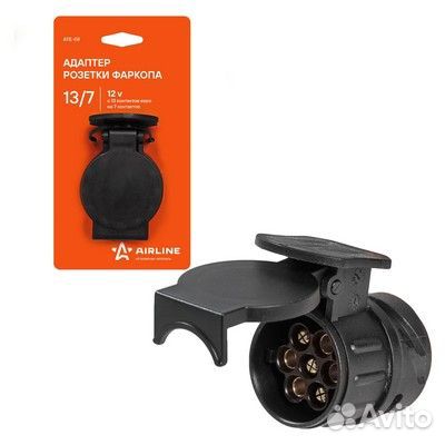 Адаптер розетки фаркопа 12в с 13 контактов евро на 7 контактов (ate-08)