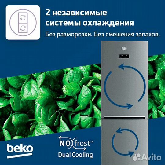 Холодильник beko rcnk 335K00W белый,201см,NoFrost