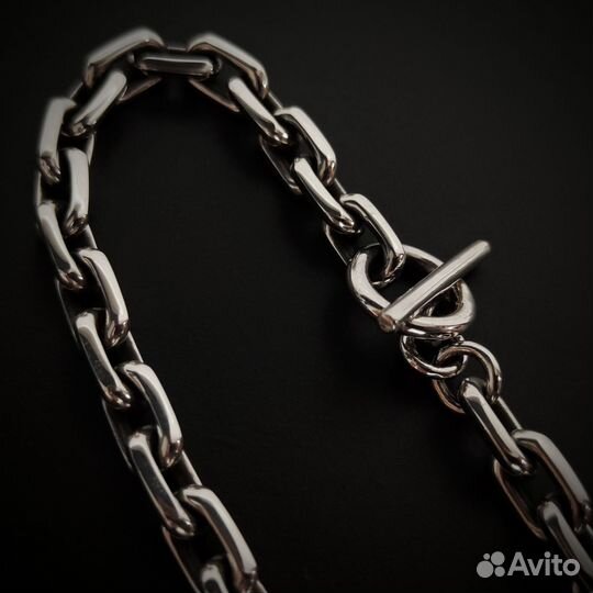 Серебряный якорный браслет