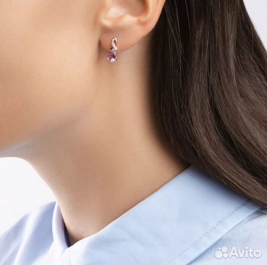 Золотые серьги 585 пробы с аметистом