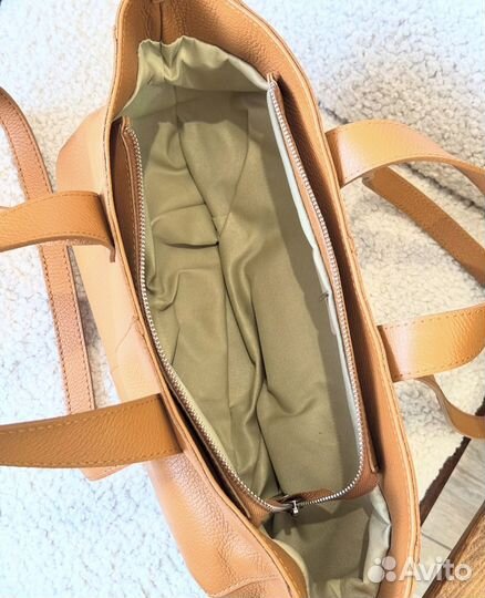 Сумка натуральная кожа италия коричневая