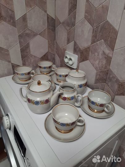 Чайный фарфоровый сервиз СССР