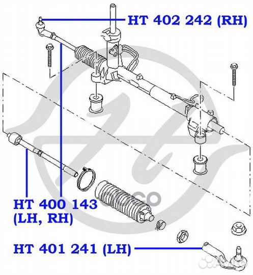 Наконечник рулевой тяги, правый HT402242 Hanse
