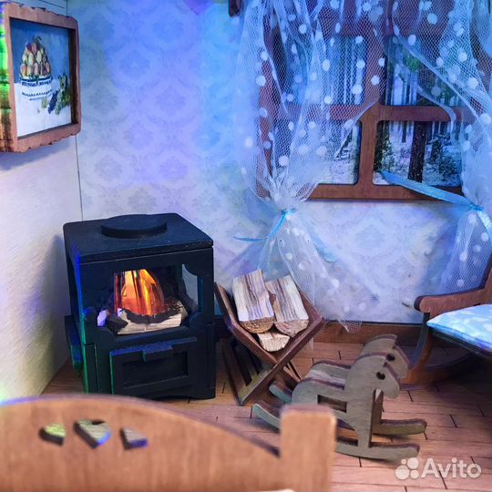 Печь-камин для кукольного домика