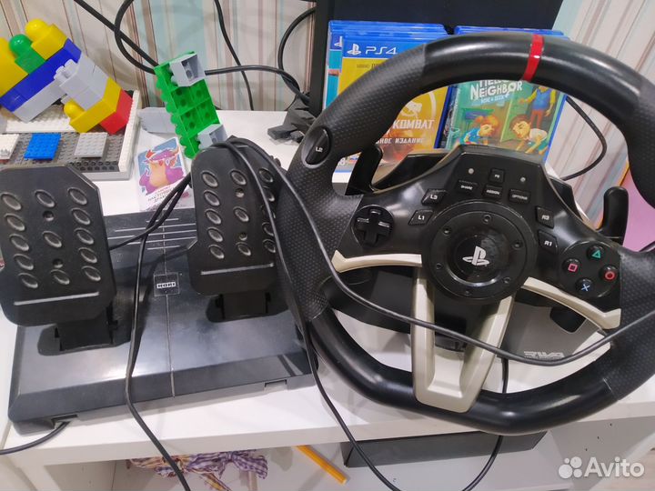 Игровой руль с педалями для ps4