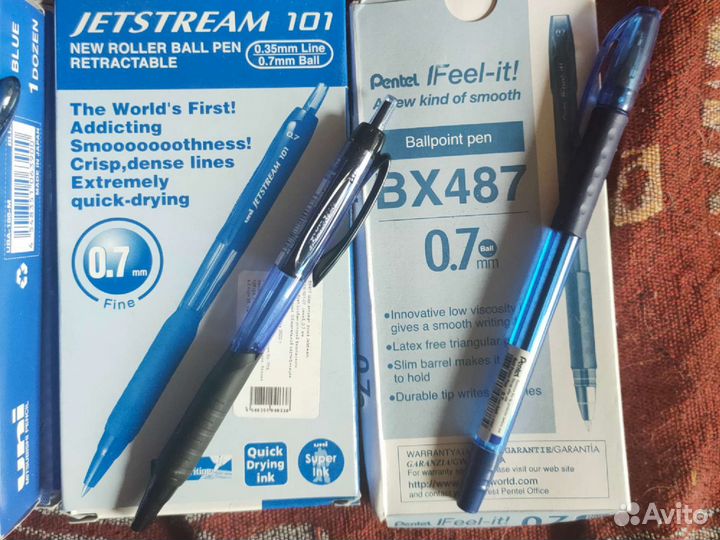 Ручки гелевые/шариковые Uniball, Pentel