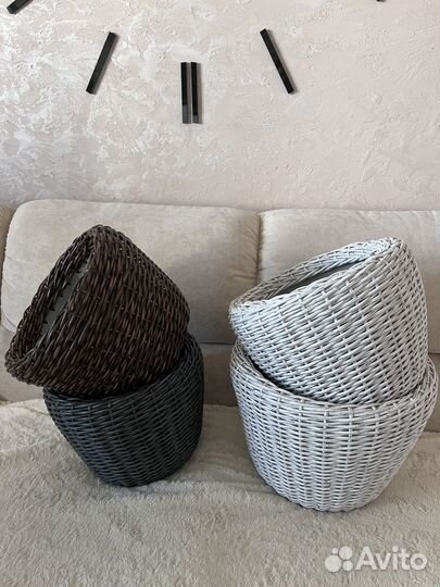 Кашпо из ротанга