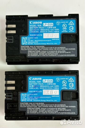 Аккумуляторы PWR LC-E6E и Canon LP-E6N оригиналы
