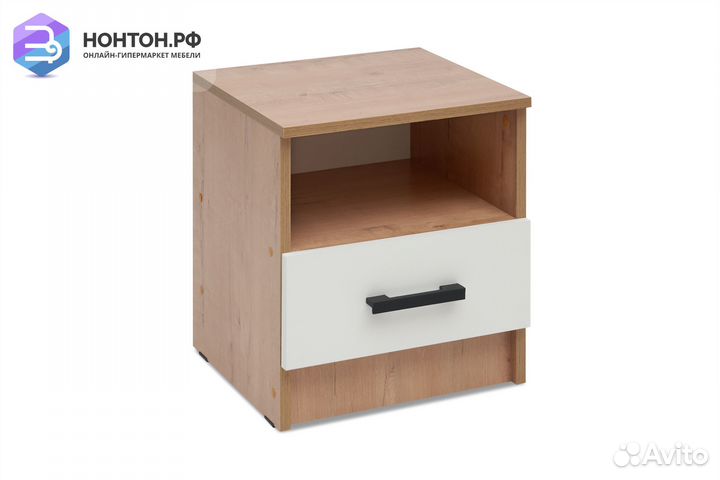 Тумба прикроватная Эко дуб вотан / белый