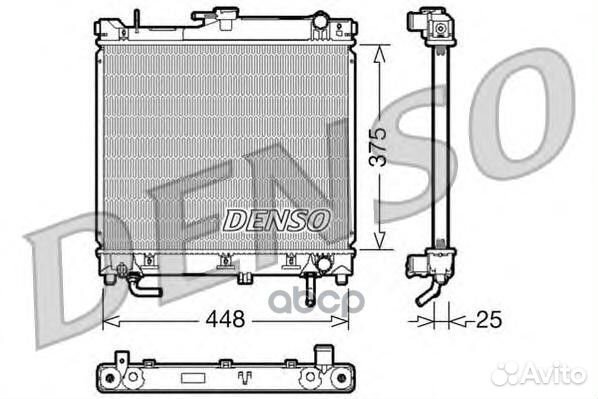 Радиатор охлаждения двигателя DRM47003 Denso