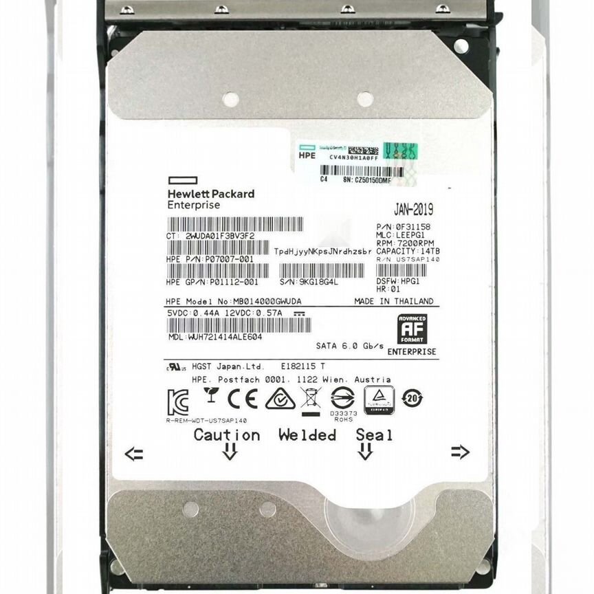 [MB014000GWUDA] Жесткий Диск Hp Mb014000gwuda 14tb Sata3 3,5